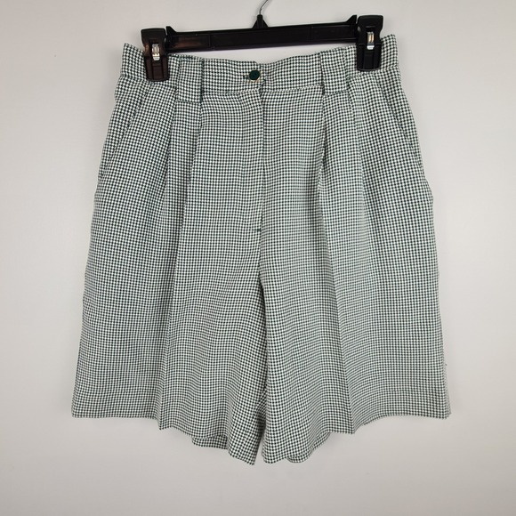 Tail Pants - Vintage Tail Houndstooth High Waist Pleated Women's Shorts Sz 6 Academia Golf